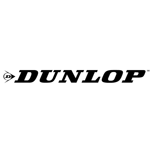 Dunlop brand logo on high-performance tyre